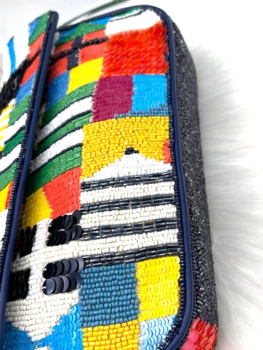 AUTH NWT Staud Tommy Glass Bead Sequin Shoulder Bag In Sails UP ~NEW Arrival~ - Picture 12 of 16